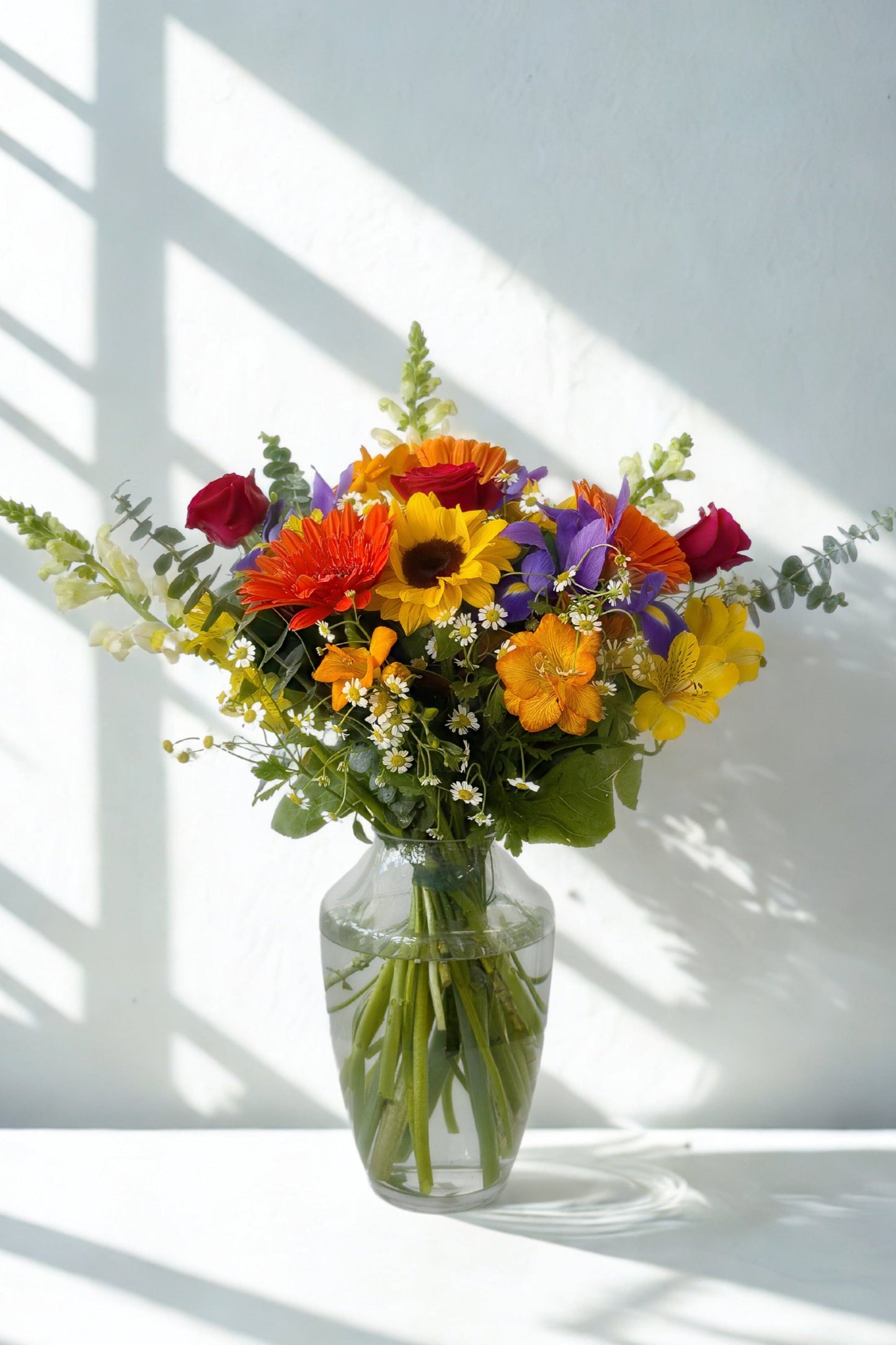 bright bouquet in a vase