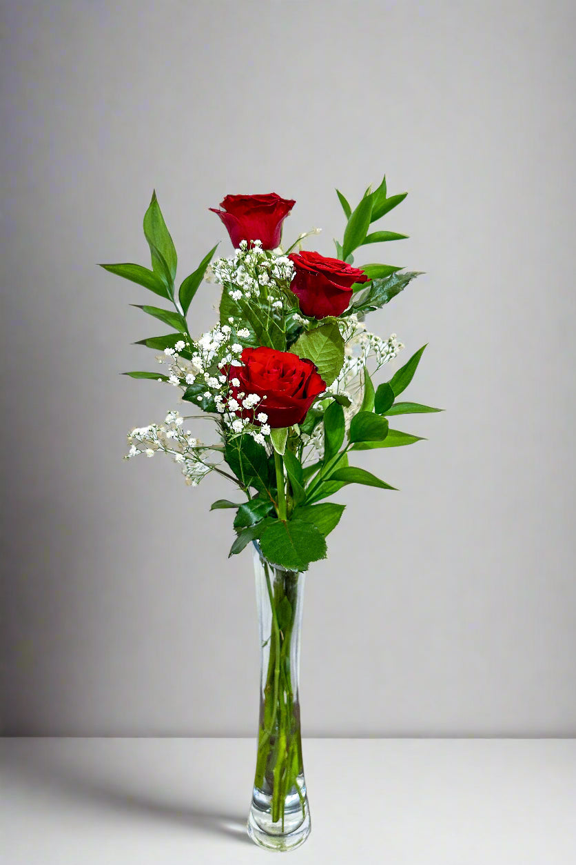 Triple Red Roses