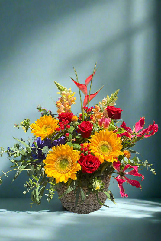 bright flower arrangement