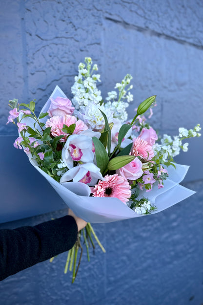 Pink and White Bouquet - Side View