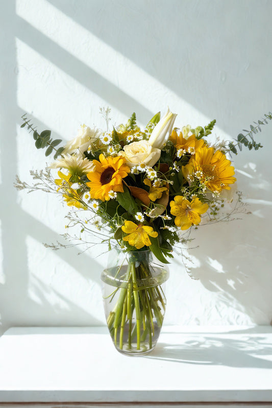 yellow bouquet in a vase